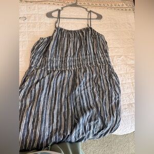 Old Navy Navy and White Striped romper